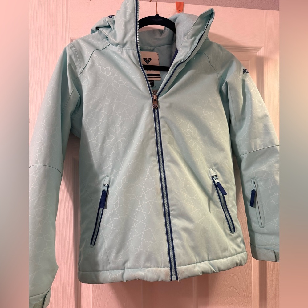Roxy teal girls ski coat/jacket size 12 or girls large.